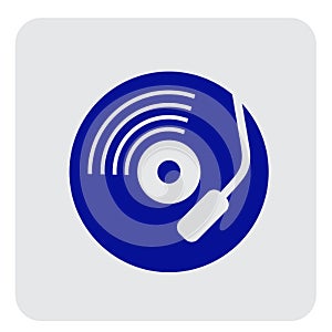 Vynil Disc Simpel Logo Icon Vector Ilustration photo
