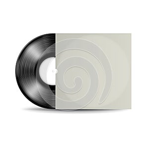 Vynil record cover box vector