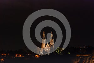 Vysehrad Castle at night, Prague