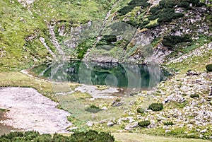 Vysne Rackove pleso lake in Western Tatras mountains in Slovakia