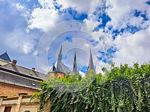 Vysoke Myto- Czech- 25 April 2024: Church of St. Lawrence, Gothic structure