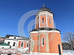 Vysoko-Petrovsky Monastery in Moscow. Refectory and Cathedral of St. Peter Metropolitan of Moscow