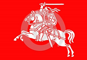 Vytis Lithuania symbol an armored rider on a horse