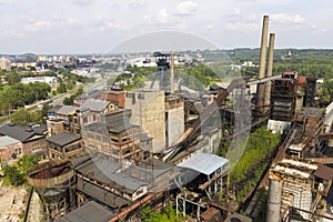 VÃ­tkovice Iron and Steel Works and Ostrava city center in the background