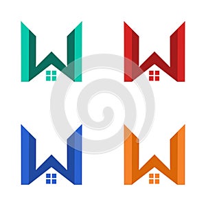 W home logo modern design
