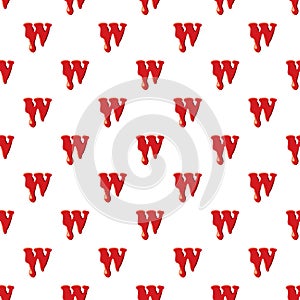 W letter isolated on white background