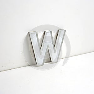 W letter isolated on white background