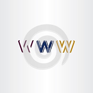 w letter set vector logo icon design elements