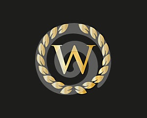 W logo with Luxurious Concept. W Luxury Logo template in vector for Restaurant, Royalty, Boutique, Cafe, Hotel, Heraldic, Jewelry