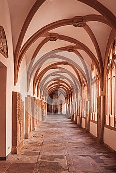 In W zburg, Germany on . View of Domstrasse towards the W rzburg Cathedral and in its lower part with the sculpture with