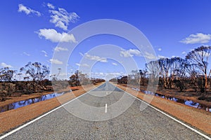 WA Bushfire road sky