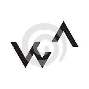 wa initial letter vector logo icon photo
