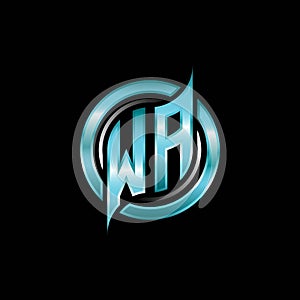 WA Initial Monogram Logo Circle Rounded