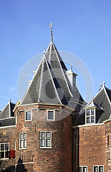 Waag (weigh house) on Nieuwmarkt in Amsterdam. Netherlands