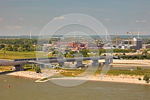 The Waal river in Nijmegen and Lent, The Netherlands