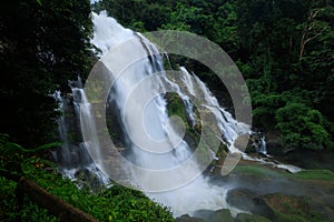 Wachira Tan Waterfall at Doi Inthanon National Park, Chiang Mai, Thailand photo