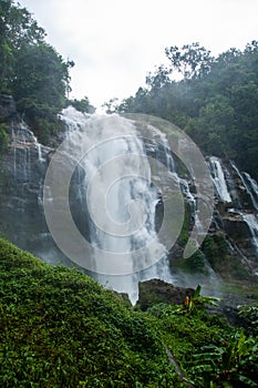 Wachirathan Waterfall at Doi Inthanon National Park, Mae Chaem District, Chiang Mai Province, Thailand.