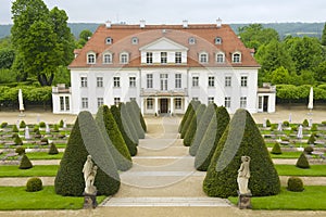 Wackerbarth castle in late spring, Radebeul, Germany