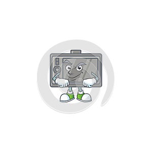 Wacom mascot icon design style with Smirking face