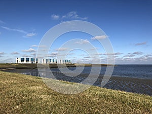 The wadden sea dike at Lauwersoog