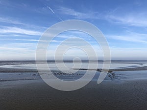 The Wadden Sea during low tide