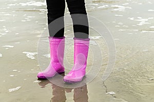 Wadden Sea Pink Rubber Boots