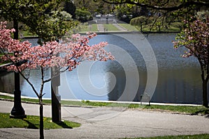 Wade Lagoon park outside Cleveland Museum of Art in Ohio