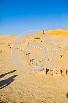 Wadi Al-Hitan Whale Valley , Western Desert, Fayoum Governorate, Egypt.