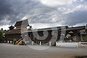 Wadi Al Hussein or Talo Mano Mosque of the ancient mosque over 300 years old for people visit at Bacho Tak Bai village on August