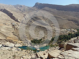 View from above Wadi Bani Khalid photo