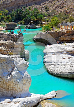 Wadi Bani Khalid Emerald Pool, Oman photo