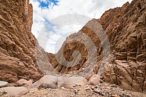 Wadi El Veshwash canyon in Sinai Peninsula