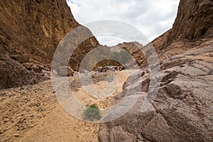 Wadi El Veshwash canyon in Sinai Peninsula