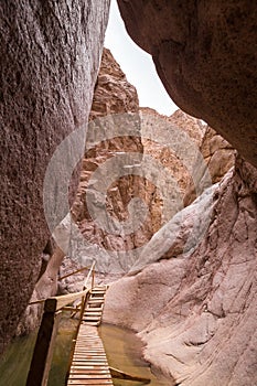 Wadi El Veshwash canyon in Sinai Peninsula