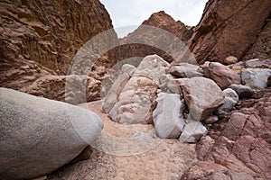 Wadi El Veshwash canyon in Sinai Peninsula