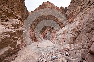 Wadi El Veshwash canyon in Sinai Peninsula