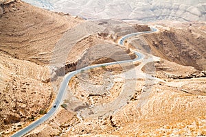 Wadi Mujib panoramic view photo