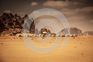 Wadi Rum Desert domes resort photo