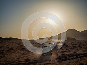 Wadi Rum desert jeep tour, aka Valley of the Moon, Jordan, Middle East