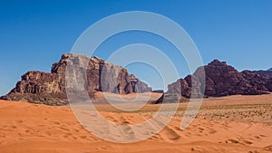 Wadi Rum desert in Jordan.