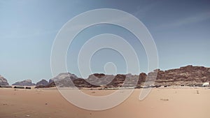 Wadi rum desert panorama