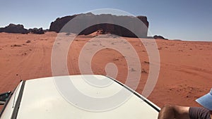 Wadi Rum, Jordan - Jeep safari in the desert with red sand part 3