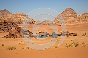 Wadi Rum protected area, Desert accommodation, UNESCO, Jordan photo