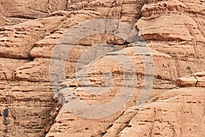 Wadi Rum rock desert - close up surface