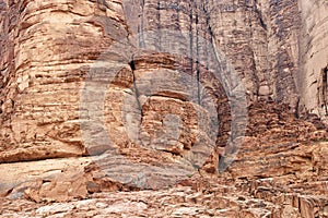 Wadi Rum rock desert details