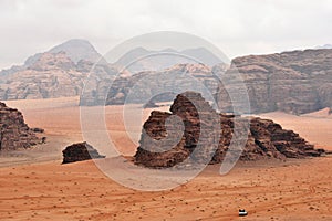 Wadi Rum rock desert landscape