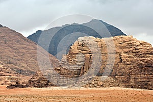 Wadi Rum rock desert landscape