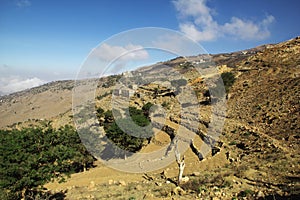 Wadi Sara in mountains, Yemen