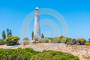 Wadjemup lighthouse in center of Rottnest island in Australia