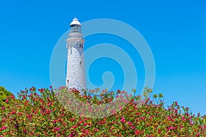 Wadjemup lighthouse in center of Rottnest island in Australia